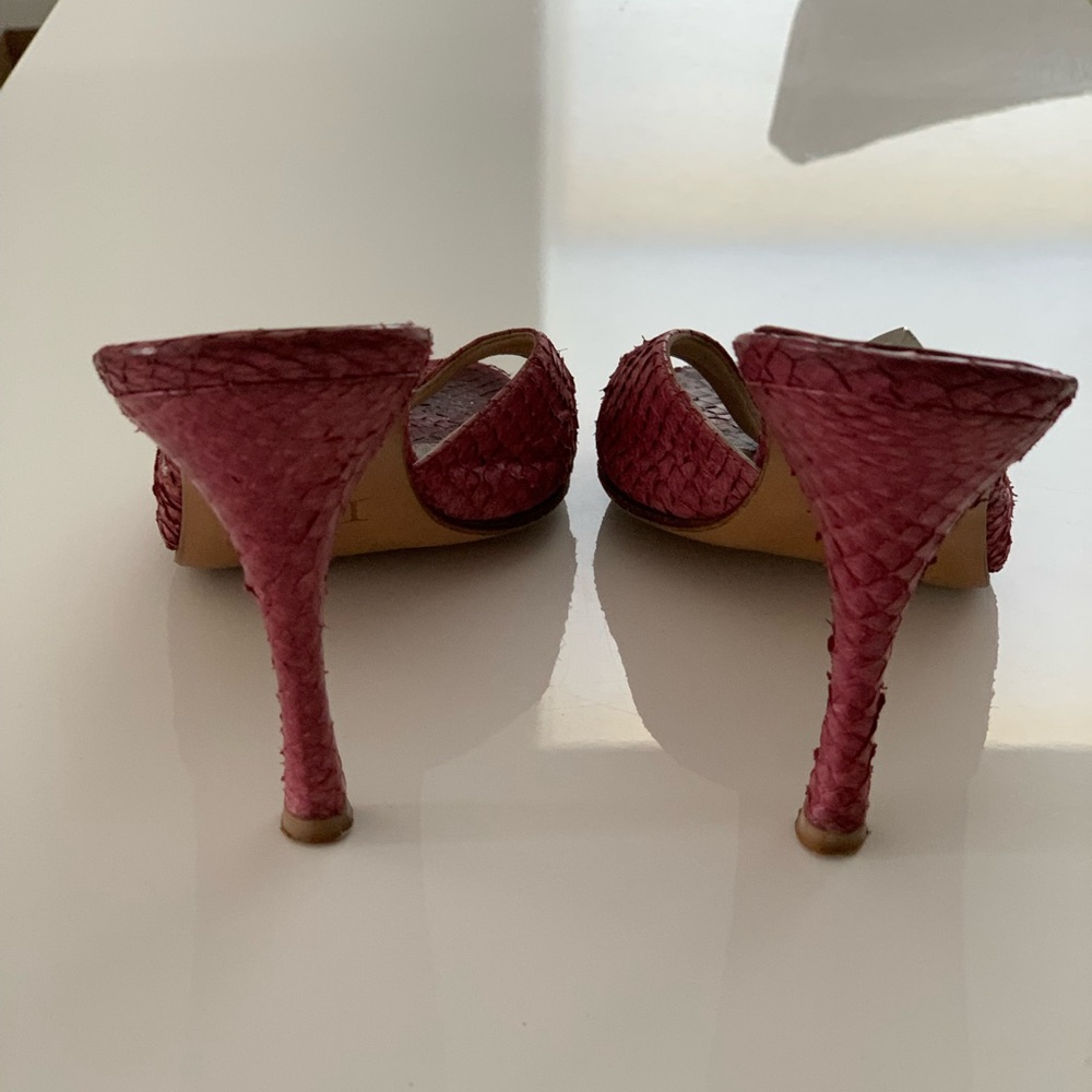 Christian Dior Mauve Python Slide Sandals - image 6